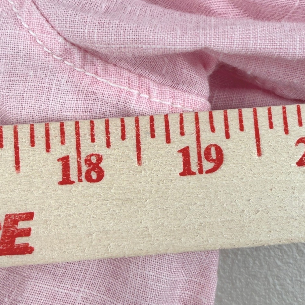 Tommy Bahama Pink Linen Long Sleeve Button Up Shirt Womens Small - Picture 7 of 9